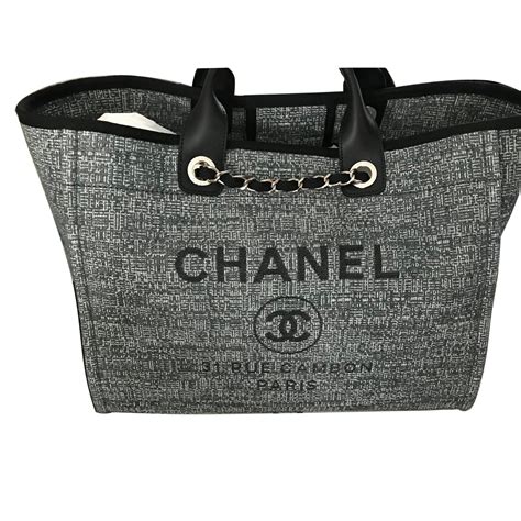 deauville chanel sac|Chanel deauville canvas tote bag.